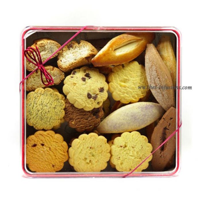 Grande Boîte Métal Biscuits Artisanaux Assortis (800g)